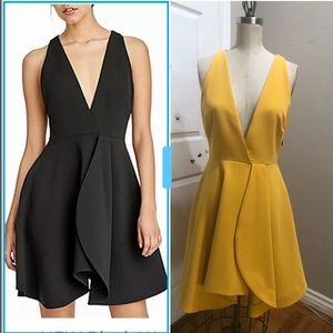 Women’s flounce v- neck skater dress